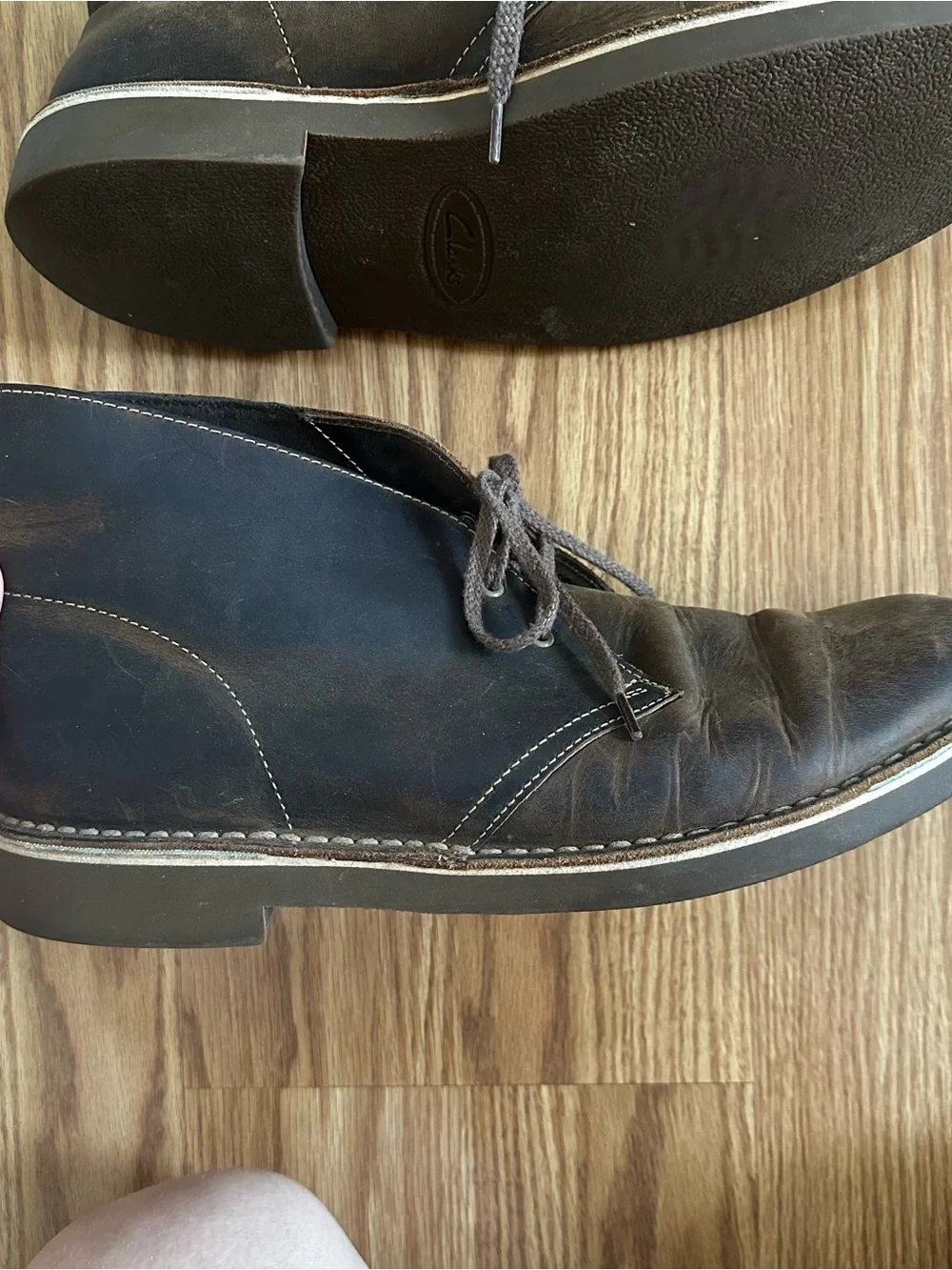 Clarks Brown Beeswax Leather Chukka Desert Boots